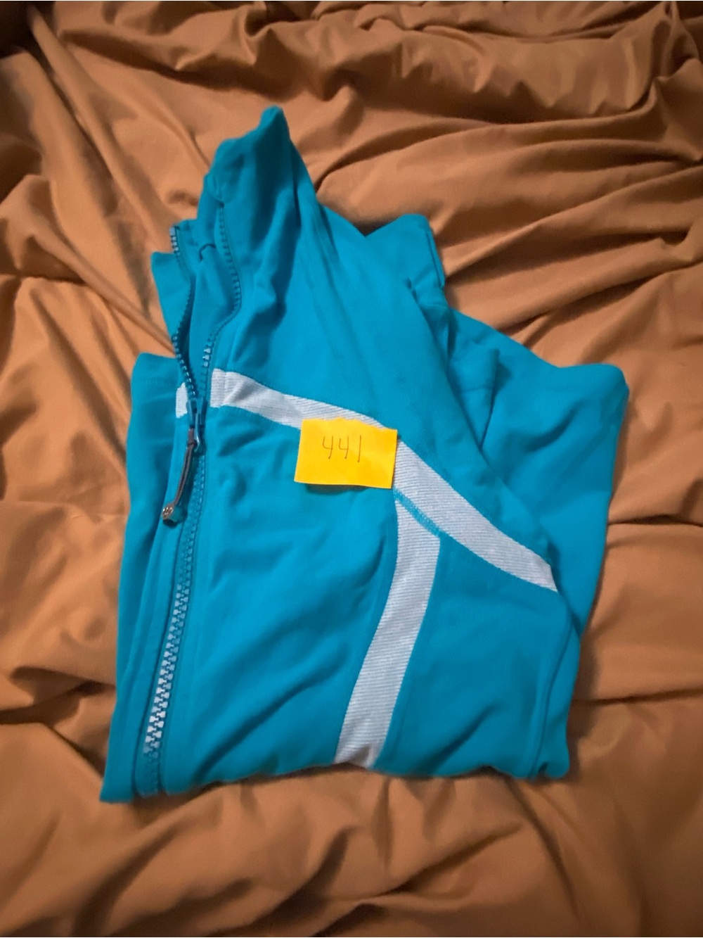 Lululemon Teal Define Jacket with Reflective Stripes